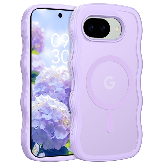 【新カラー登場】GaoBao Google Pixel 10a ケース うねうね シリーズ 波型 より良いグリップ感 半透明 耐黄変 指紋防止 MagSafe対応 おしゃれ 波状フレーム グーグルピクセル10a ケース パープル