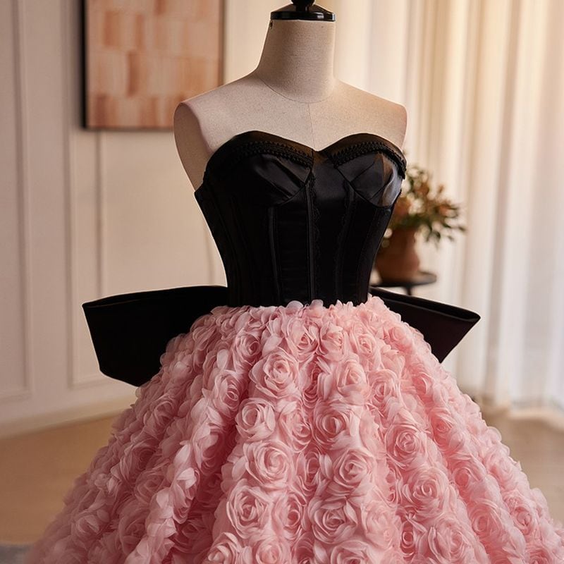 ローズボリュームバックリボンドレス D1670 | 演奏会・ステージ