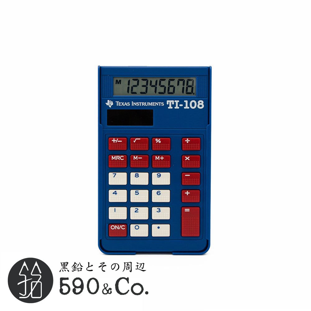 【TEXAS INSTRUMENTS/テキサスインストゥルメンツ】TI-108電卓・カバー付き 590Co.