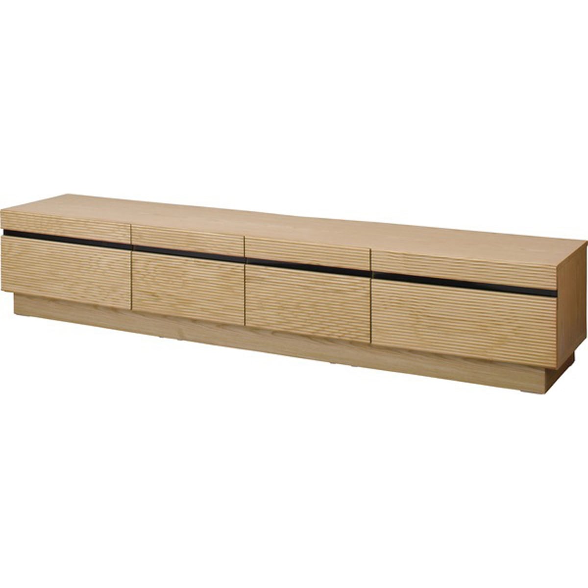 フルモス 210TVボード 天然木 アッシュ 天然木人工突板 オーク調 ウレタン塗装 プリント紙化粧合板 4mmブラック強化ガラス