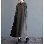 チャイナ 千鳥格子 ワンピース  00229