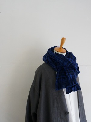 prit　ウールコットン チェックストール