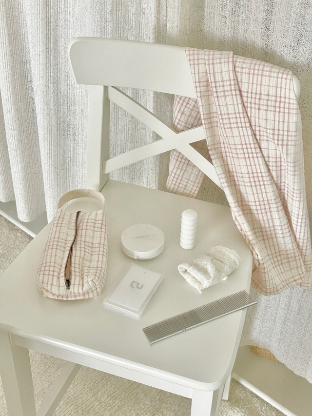 〈予約アイテム〉EYOU / ソフトデイズブランケット-ピンクチェック