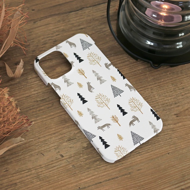 iPhone スマホケース 【 北欧 wood&fox 】 8plus/7plus/6plus/6splus/XS Max/11ProMax/12ProMax/13ProMax/14ProMa/14Plus/15ProMax/15Plus