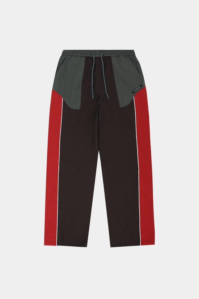 [ANDERSSON BELL] UNISEX COLOR BLOCK NYLON TRACK PANTS apa876u(RED/BROWN) 正規品 韓国ブランド 韓国通販 韓国代行 韓国ファッション ANDERSSONBELL アンダーソンベル 日本 店舗