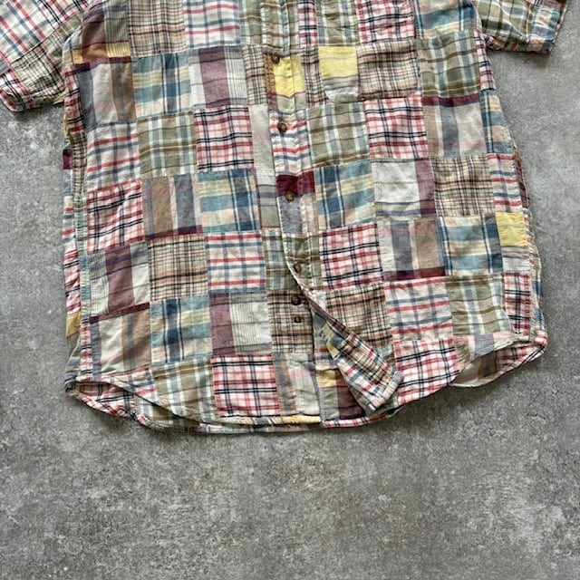 ブルックスブラザーズ ヴィンテージ チェック柄 パッチワーク ポロシャツ Brooks Brothers