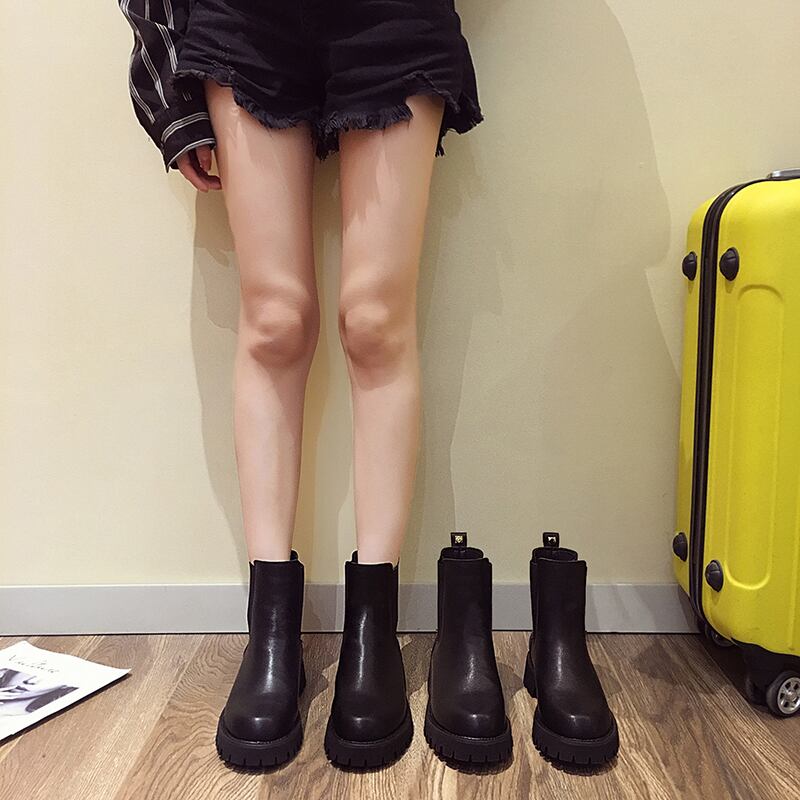 ブーツレディースオータムレッドカジュアル薄手 靴 シューズ 秋物 フェイクシューズ75329360229