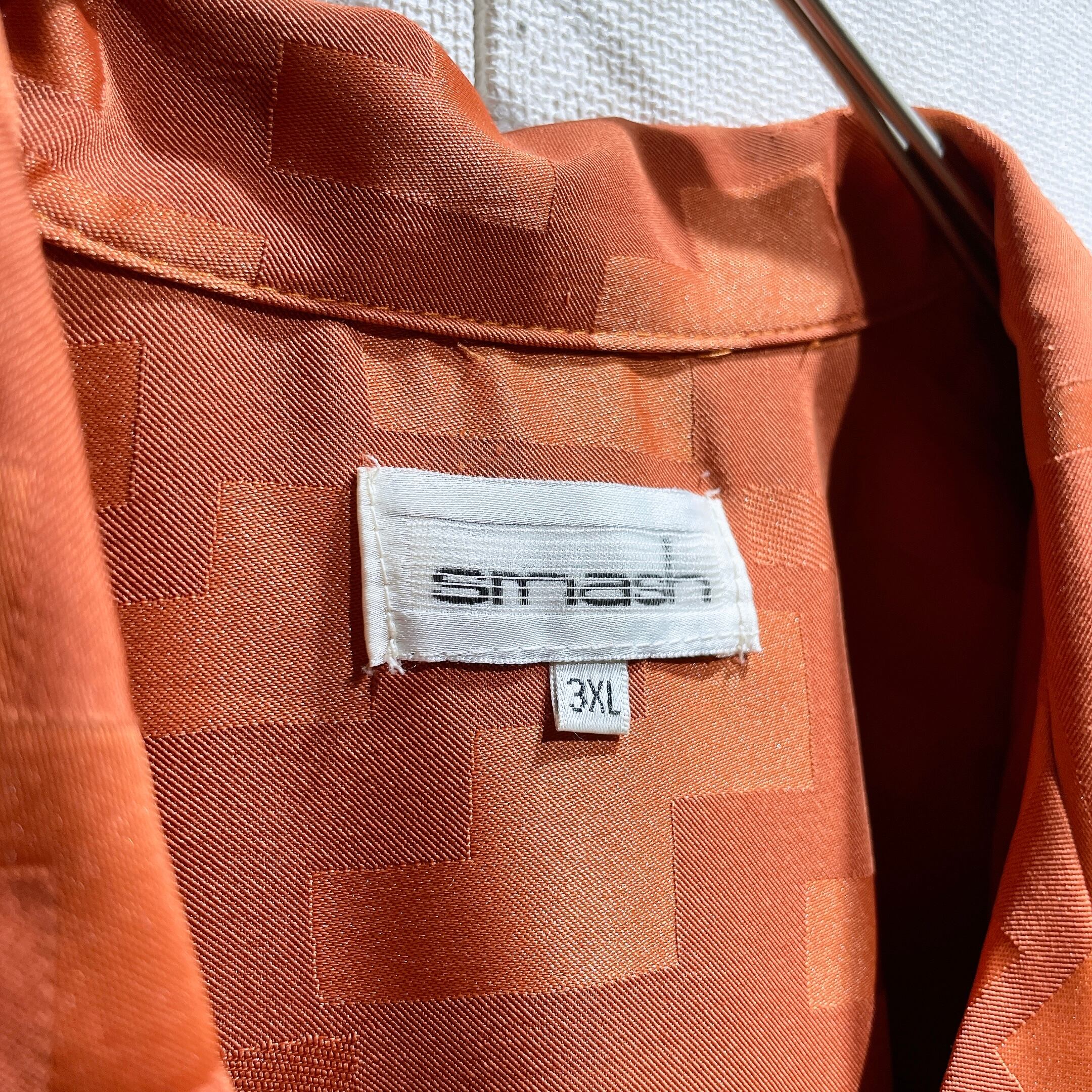 1990s ” smash ” Random Block printed Over silhouette open collar shirt (made in Usa)