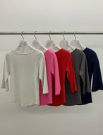 【新作5％OFF・3日間】Three-quarter sleeve Tops_5colors