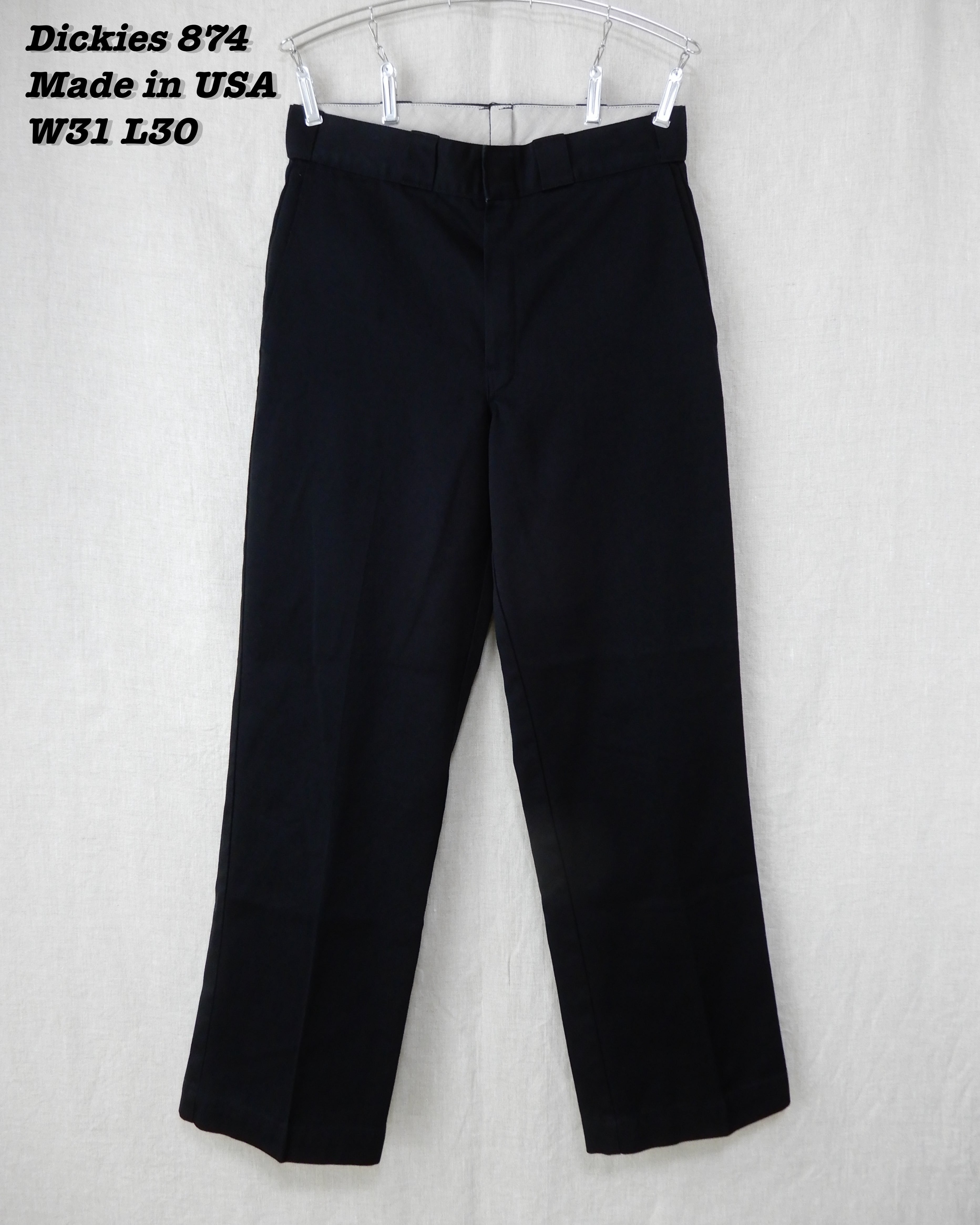 Dickies 90s USA製 ワークパンツ 874 ブラック W31 90s USA製 Dickies 874 ブラック ワークパンツ W31