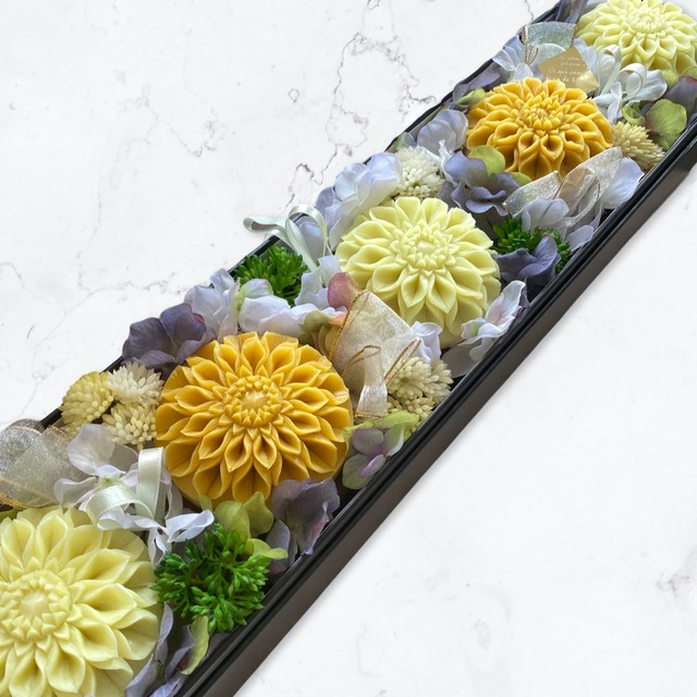 カービングBOX（ロングBOX金運のイエロー系）