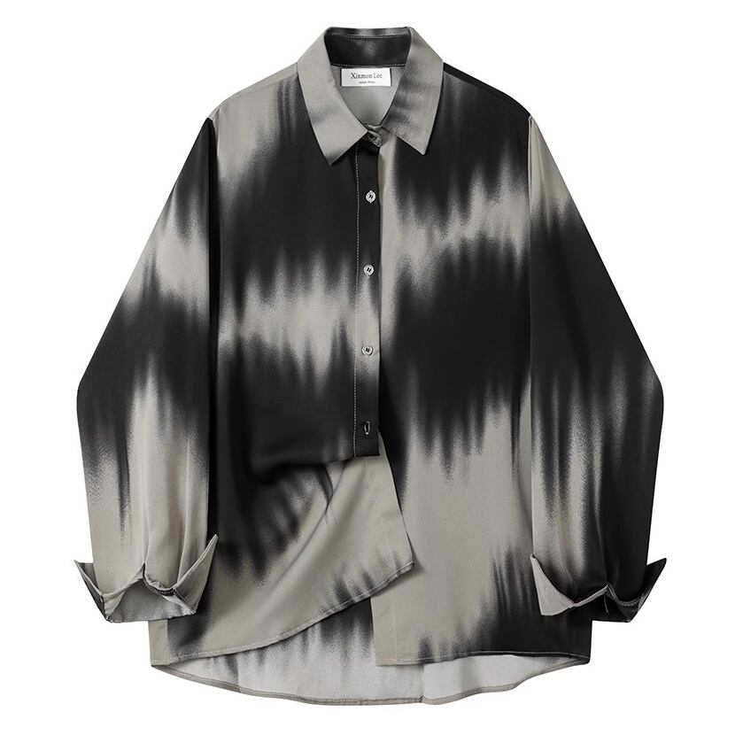 アブストラクトデザイン ワイドシルエットシャツ 1color MTO0192