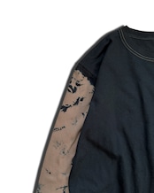 【数量限定生産】黒染めタイダイL/S T-shirts ラクダ