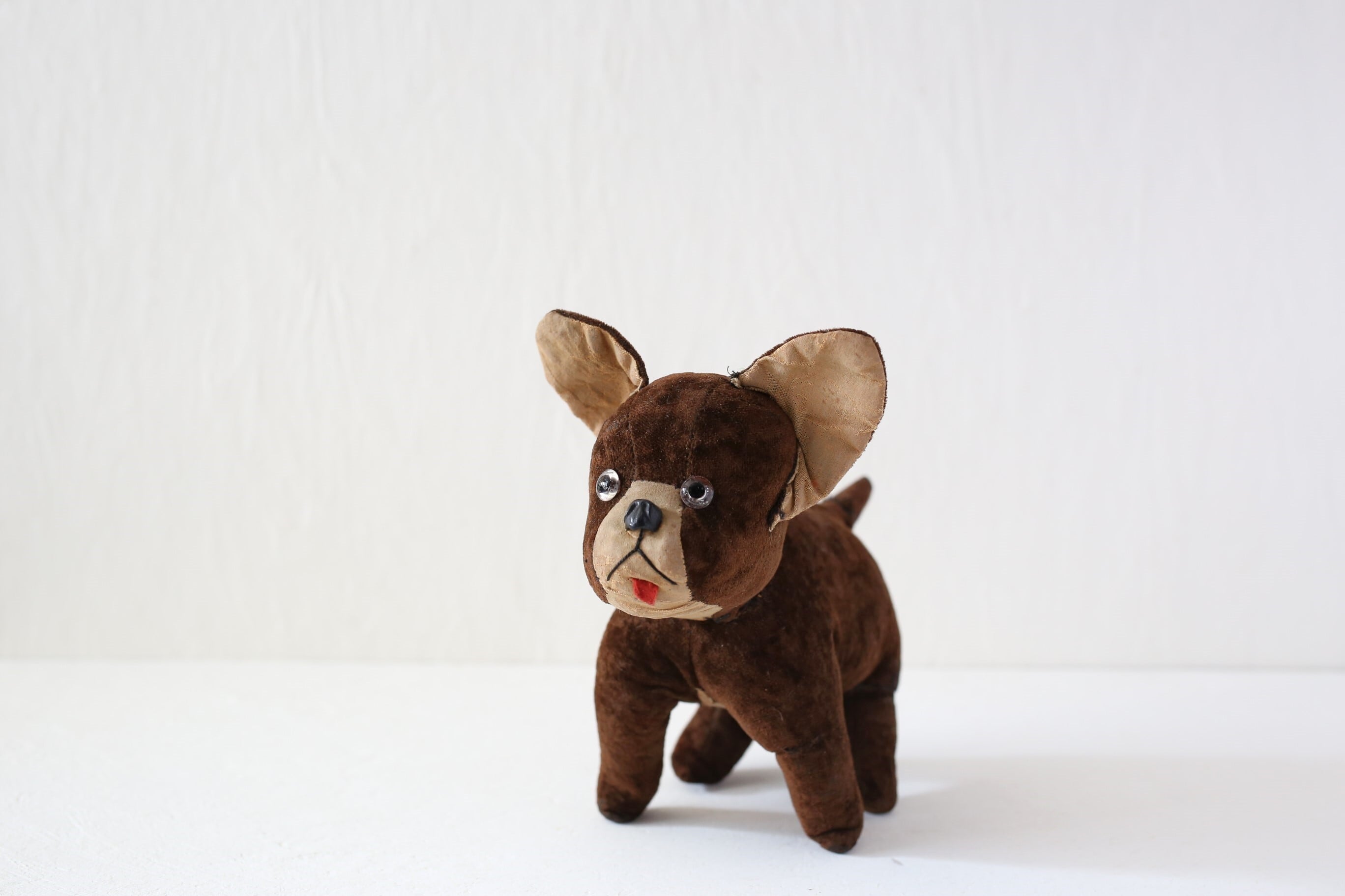 フランス アンティーク ヴィンテージ ぬいぐるみ フレンチブルドッグ N