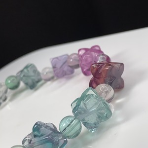 4こんぺいとうフローライトグラデーションブレスレット