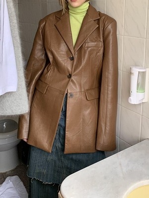 Leather tailored jacket（レザーテイラードジャケット）c-052