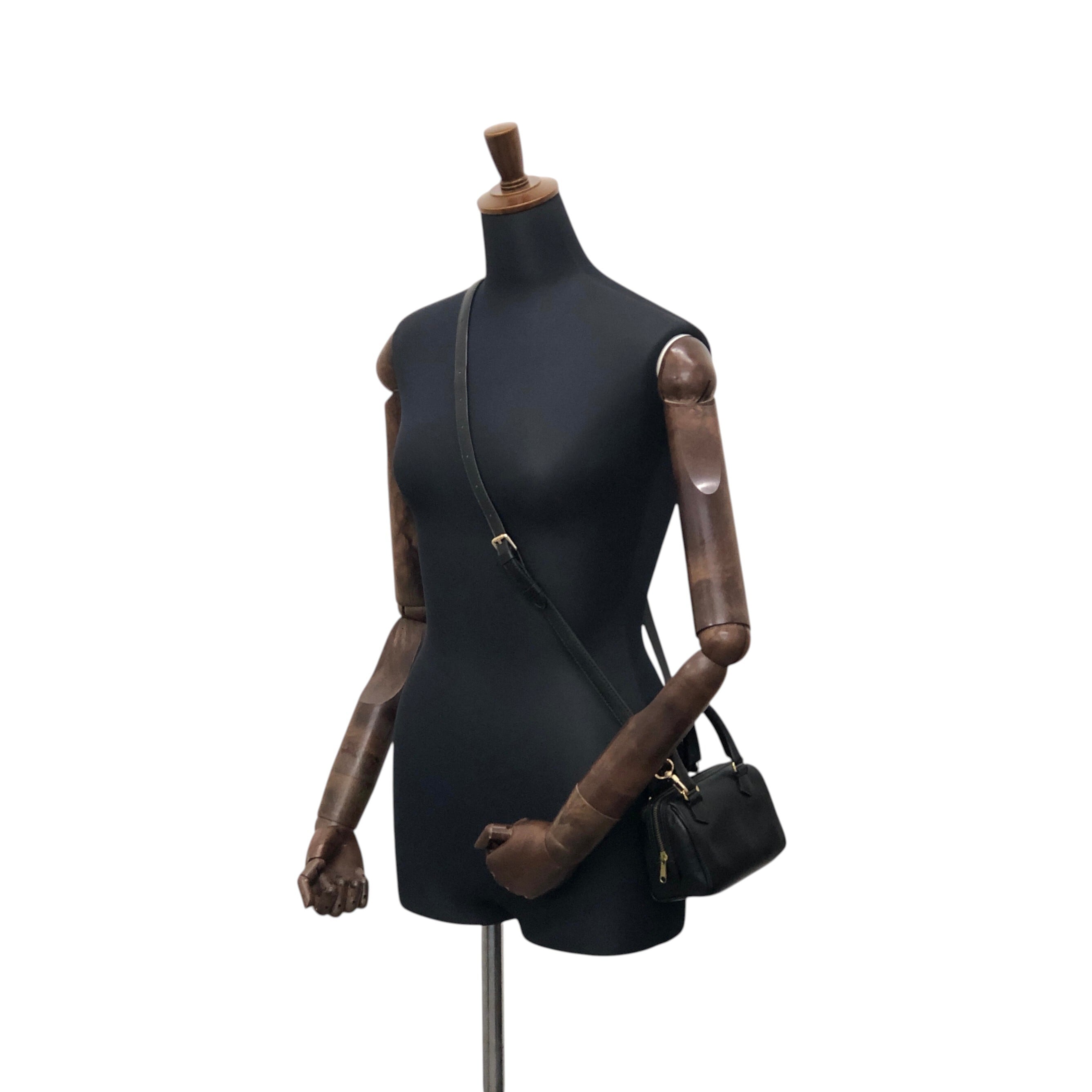 CELINE セリーヌ ショルダーバッグ ブラック レザー ミニボストン 2WAY