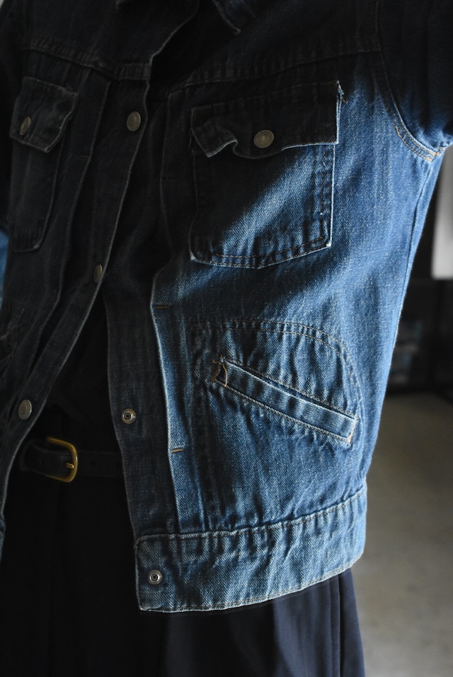 OK/70's "TOWN CRAFT" light ounce denim tracker jacket