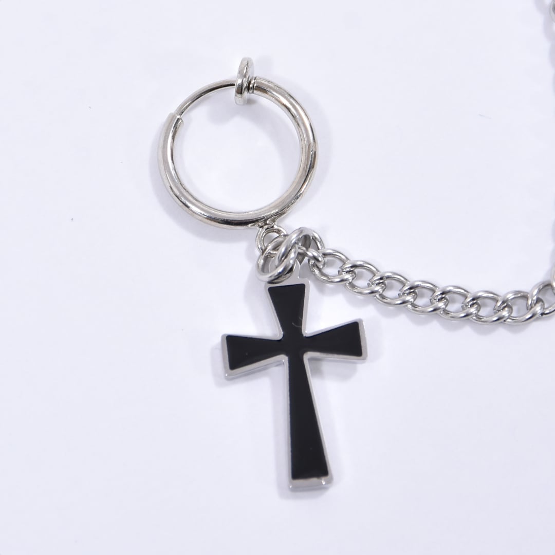 ブラッククロス イヤーカフイヤリング | VOLCAN&APHRODITE