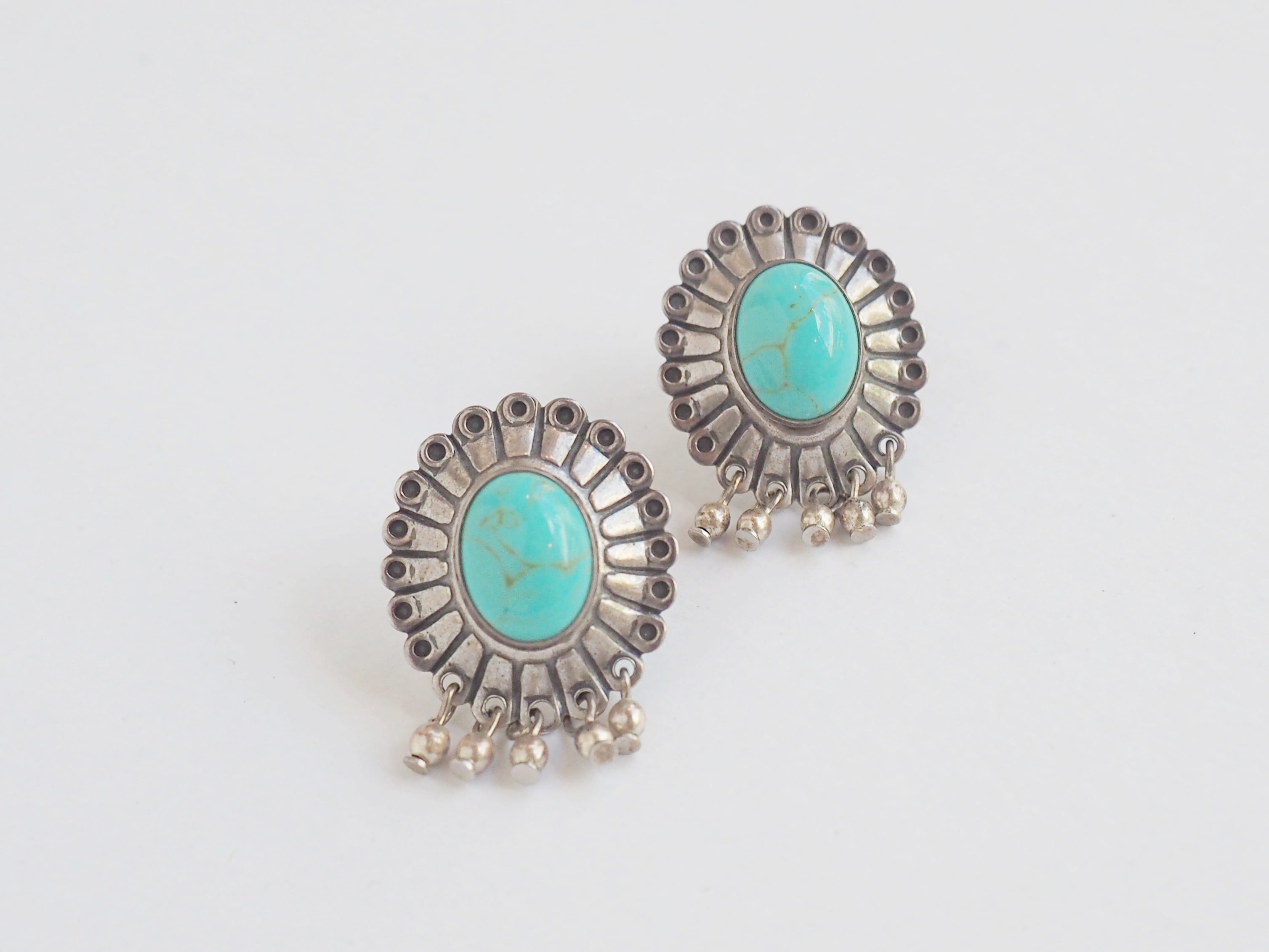 ネイティブアメリカンジュエリー ー Silver925ターコイズピアス ー