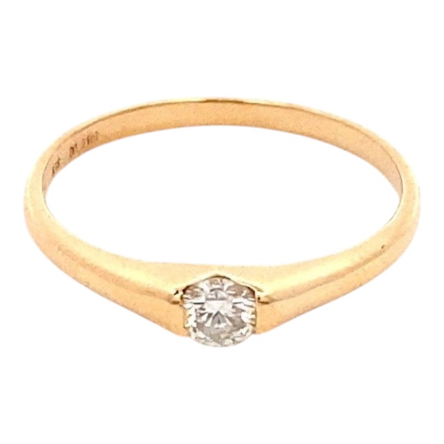 K18YG 0.11ct ﾀﾞｲﾔ ﾘﾝｸﾞ