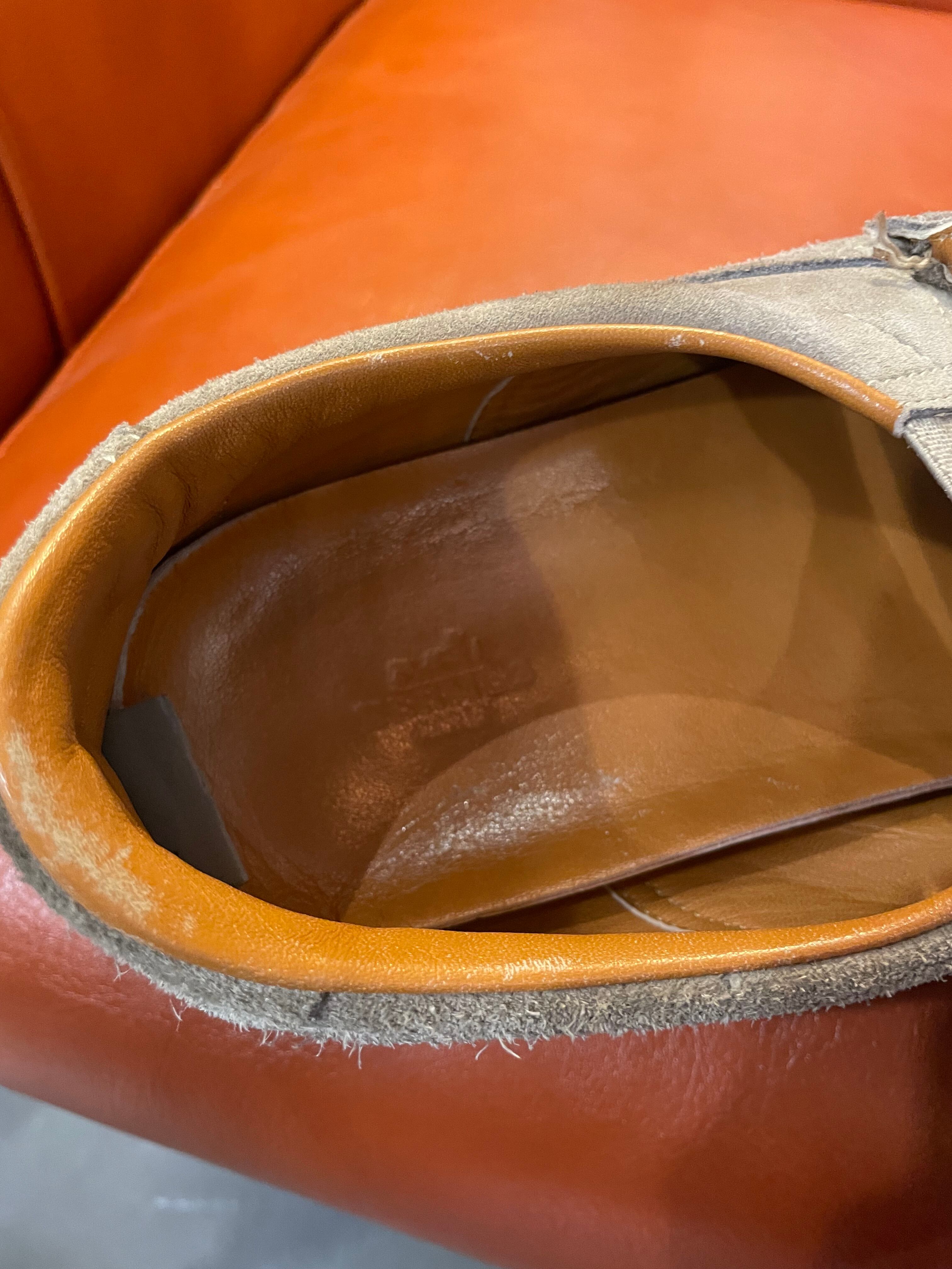 HERMES Turbo Suede Leather Shoes 42.5 27cm相当 エルメス ターボ
