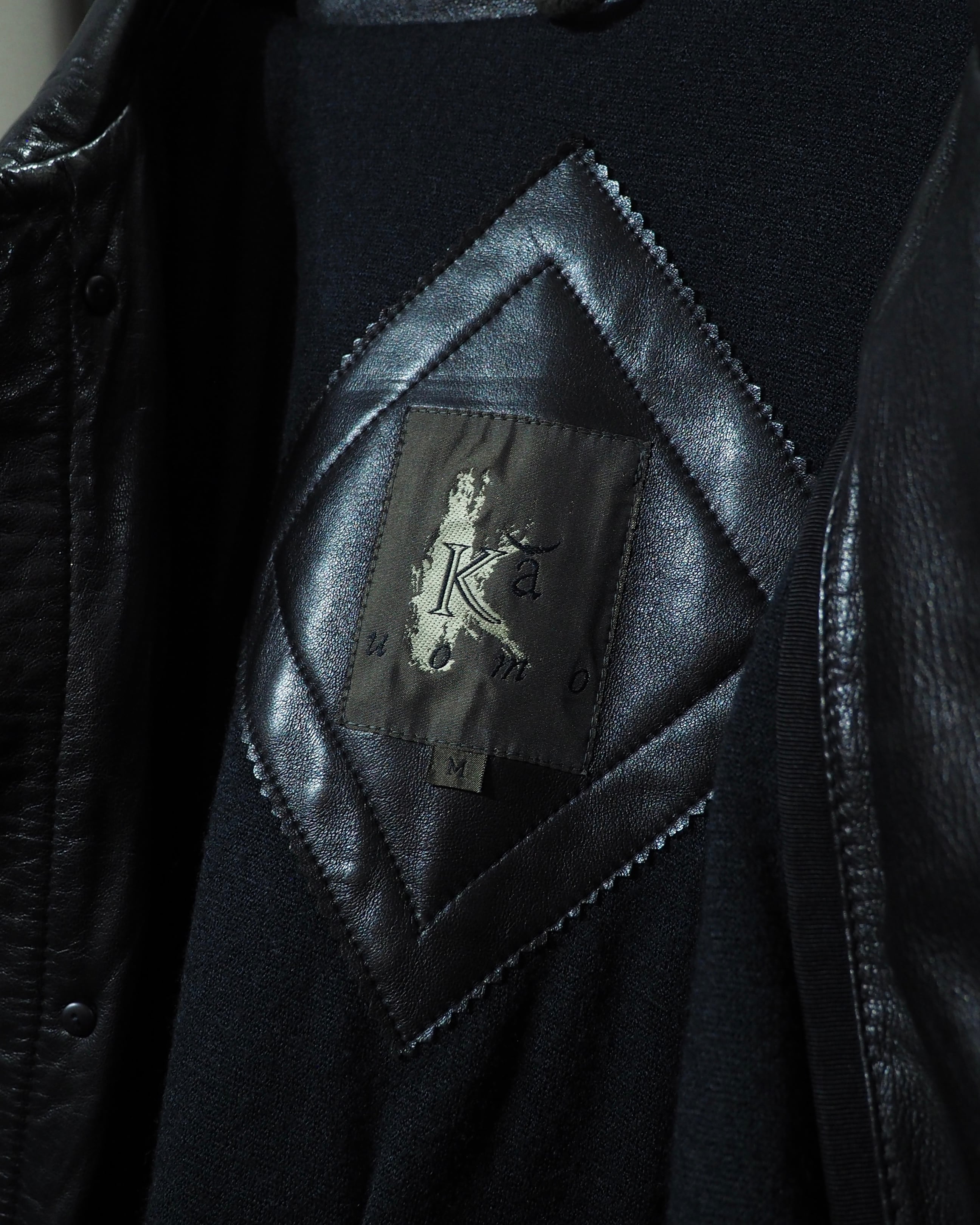 ” 艶美 ‐ Lustful Beauty ” Black Lamb Leather Vintage Half Coat Jacket