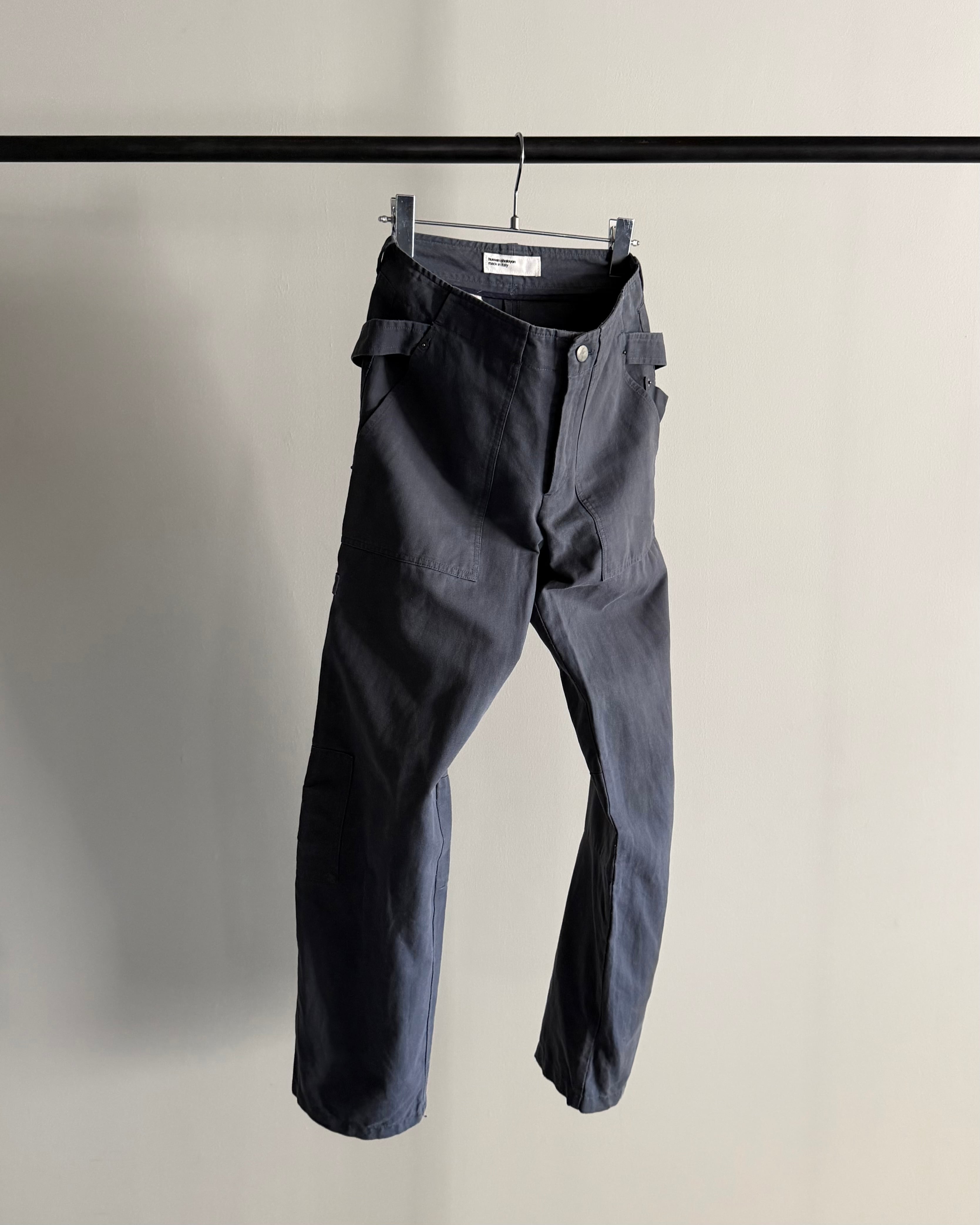 Hussein Chalayan 2000s ストレートパンツ ブラック SS2004 Hussein Chalayan Articulated Painter Pants | ether