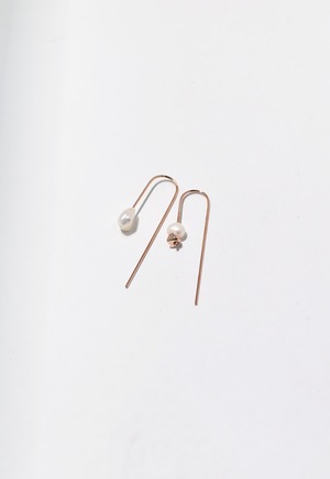 fresh water pearl umbrella pierce Pink Gold