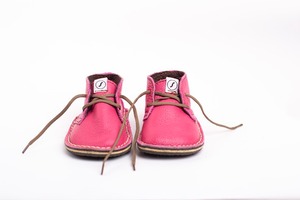 【即納】leather pink shoesレザーベビーシューズ　ピンク