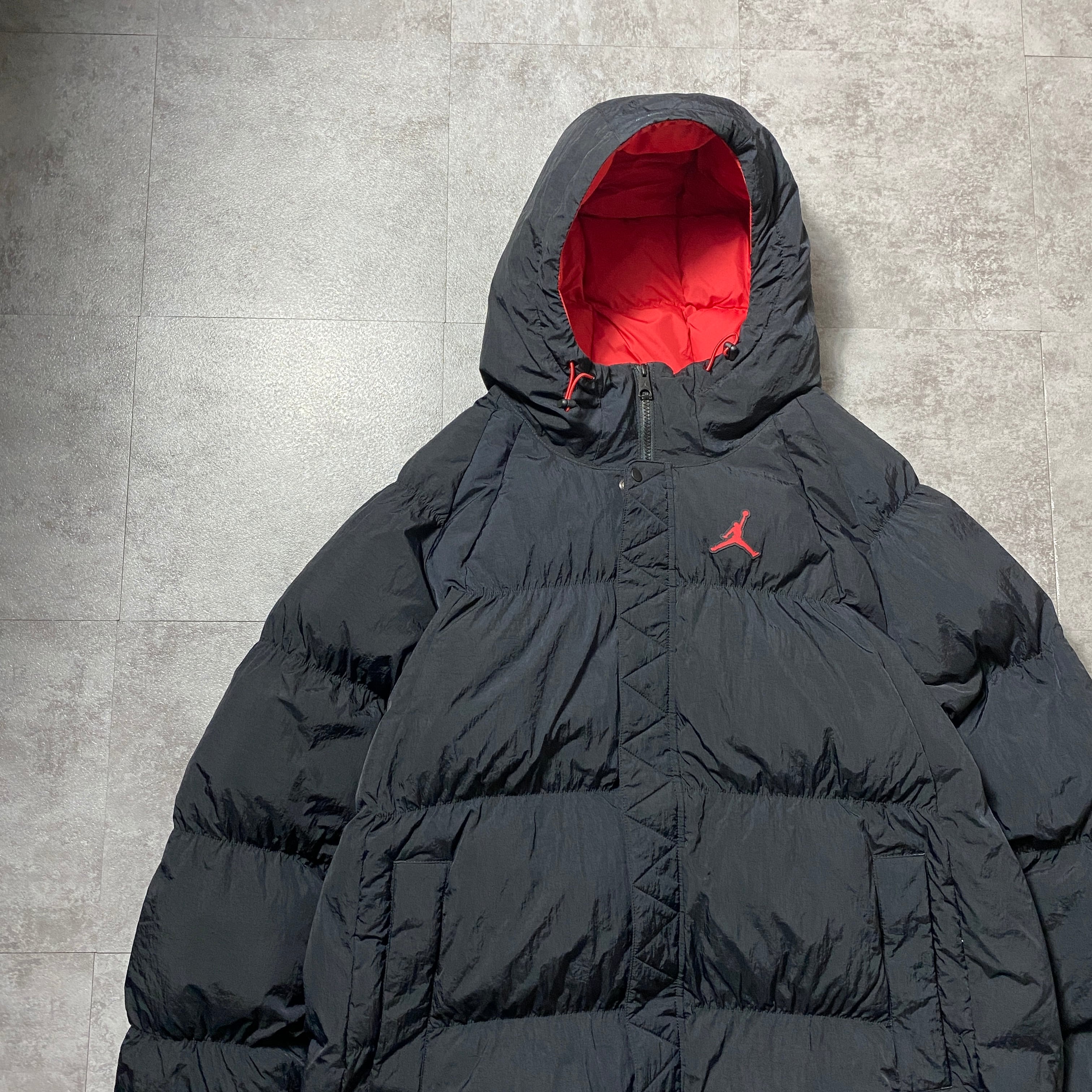 ☆【超希少】90s JORDAN ノースリーブ Lサイズ ブラック 刺繍 ロゴ