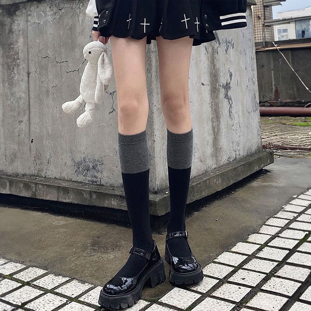 バイカラー ソックス レディース 秋冬 レッグウェア 防寒 韓国 大人 かわいい おしゃれ きれいめ ストレッチ 通勤 通学 ルームソックス 大人可愛い 大人女子