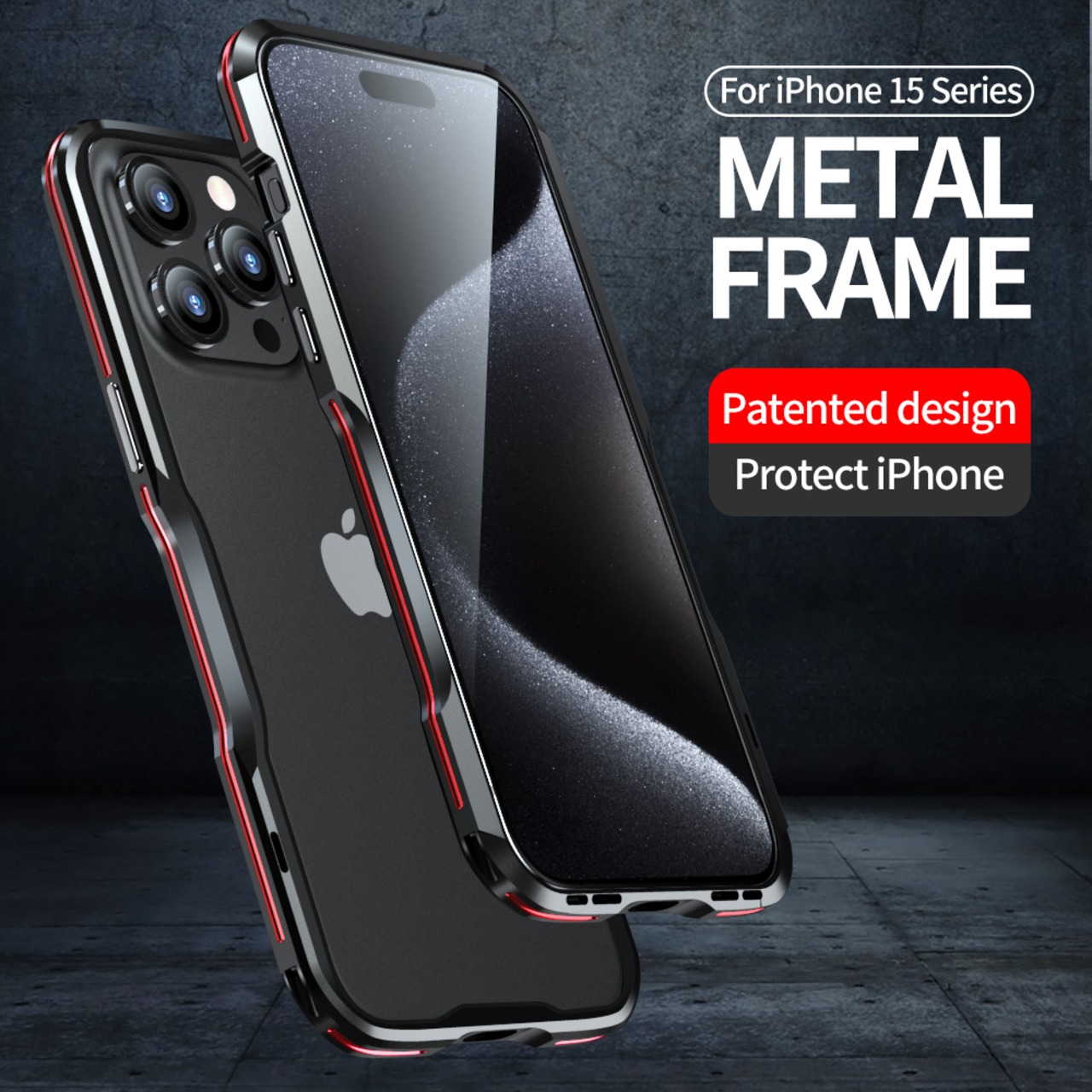 ◆iPhone 16/15/14/13/Pro/Pro Max/Plus/e/Mini◆Minimal Curve Metal Frame Case / ミニマル カーブ メタル フレーム スマホケース