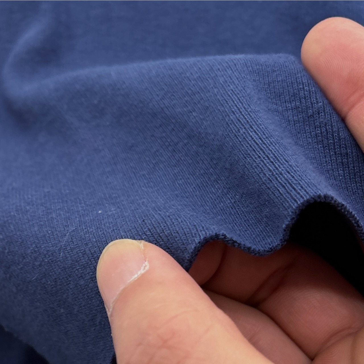 ★CT187◆オーダー50cm単位◆綿100%フライスニット生地◆ネイビー