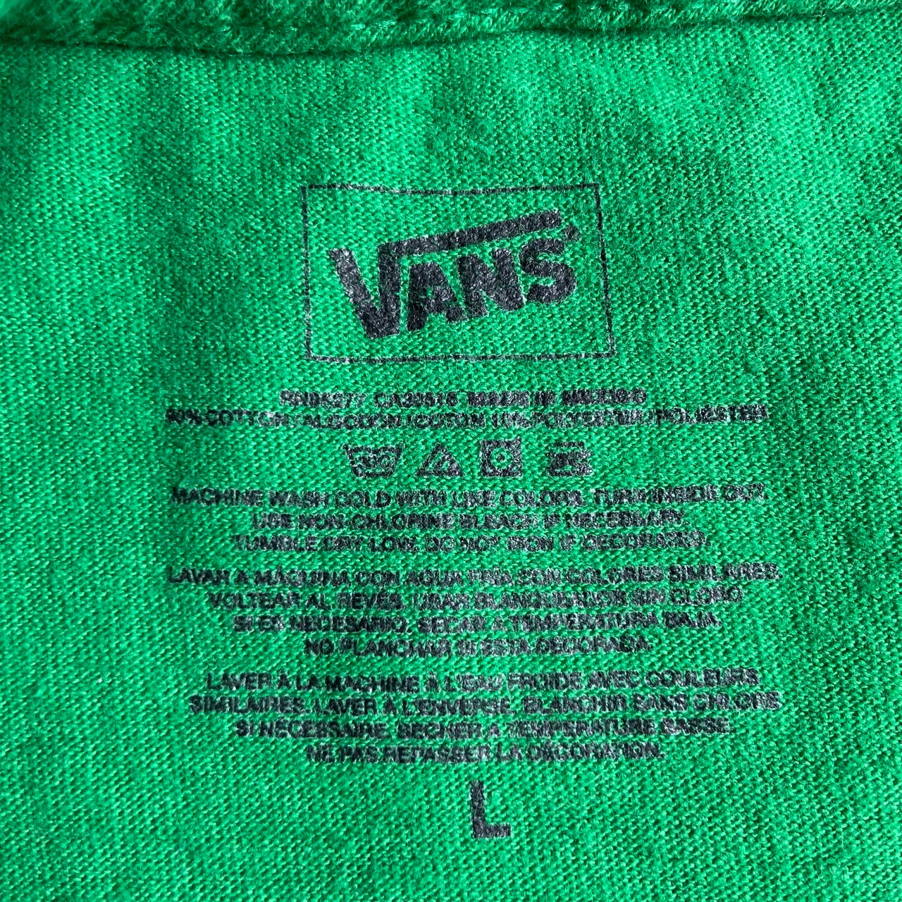 VANS バンズ スケボー スケーター ワンポイントロゴ バックプリントT 