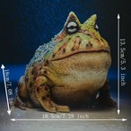 ブラジルツノガエル 置物 ２色展開 彫刻 動物彫刻 アート像 カエル 置物