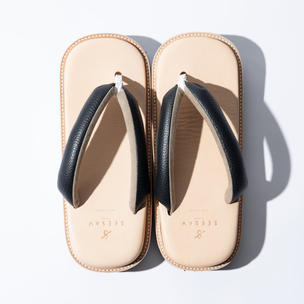 Leather Setta Sandals black × natural SN-1000 (SETTA NUME) | lift