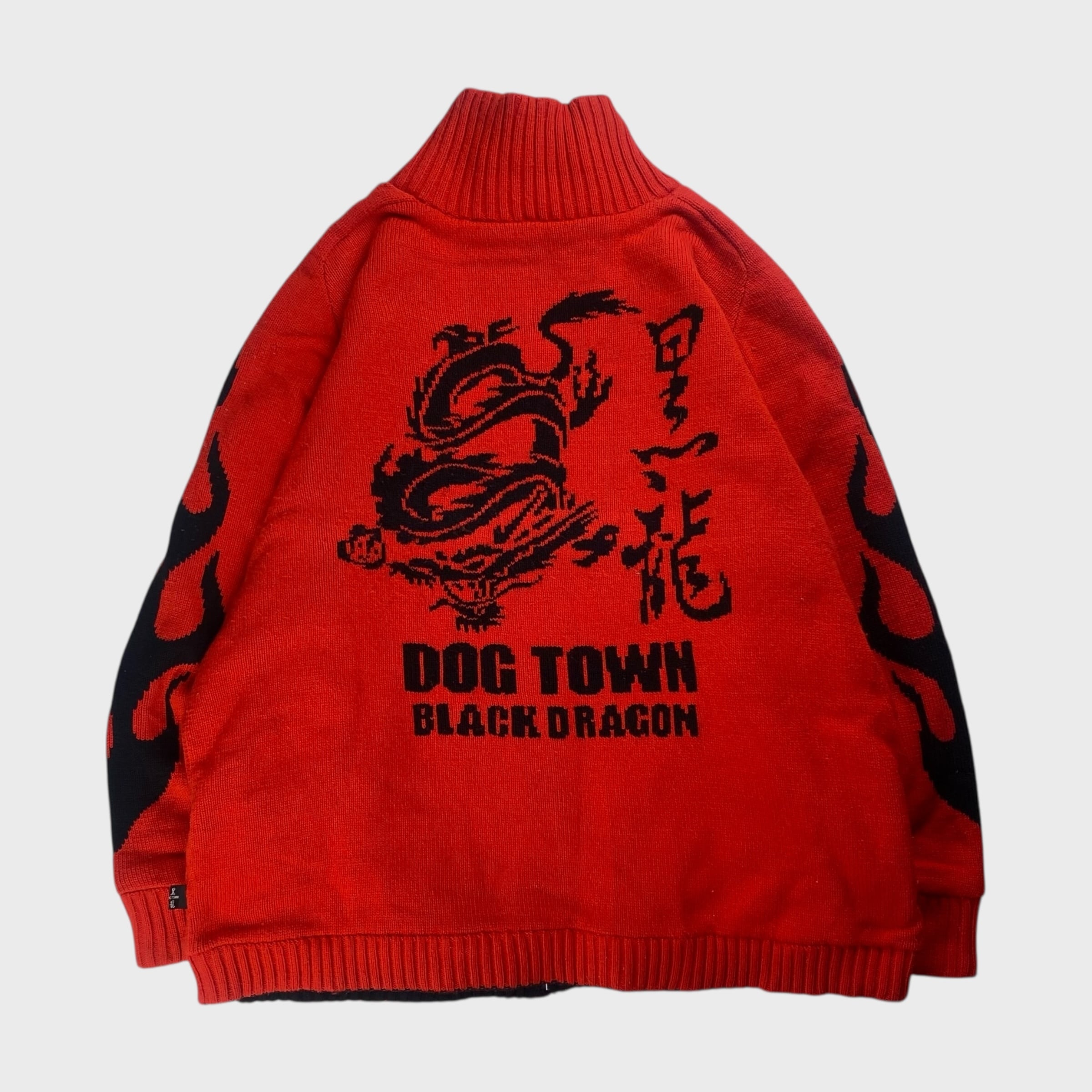 リバーシブル】 ドッグタウン 黒龍 XL ドライバーズニット フリース