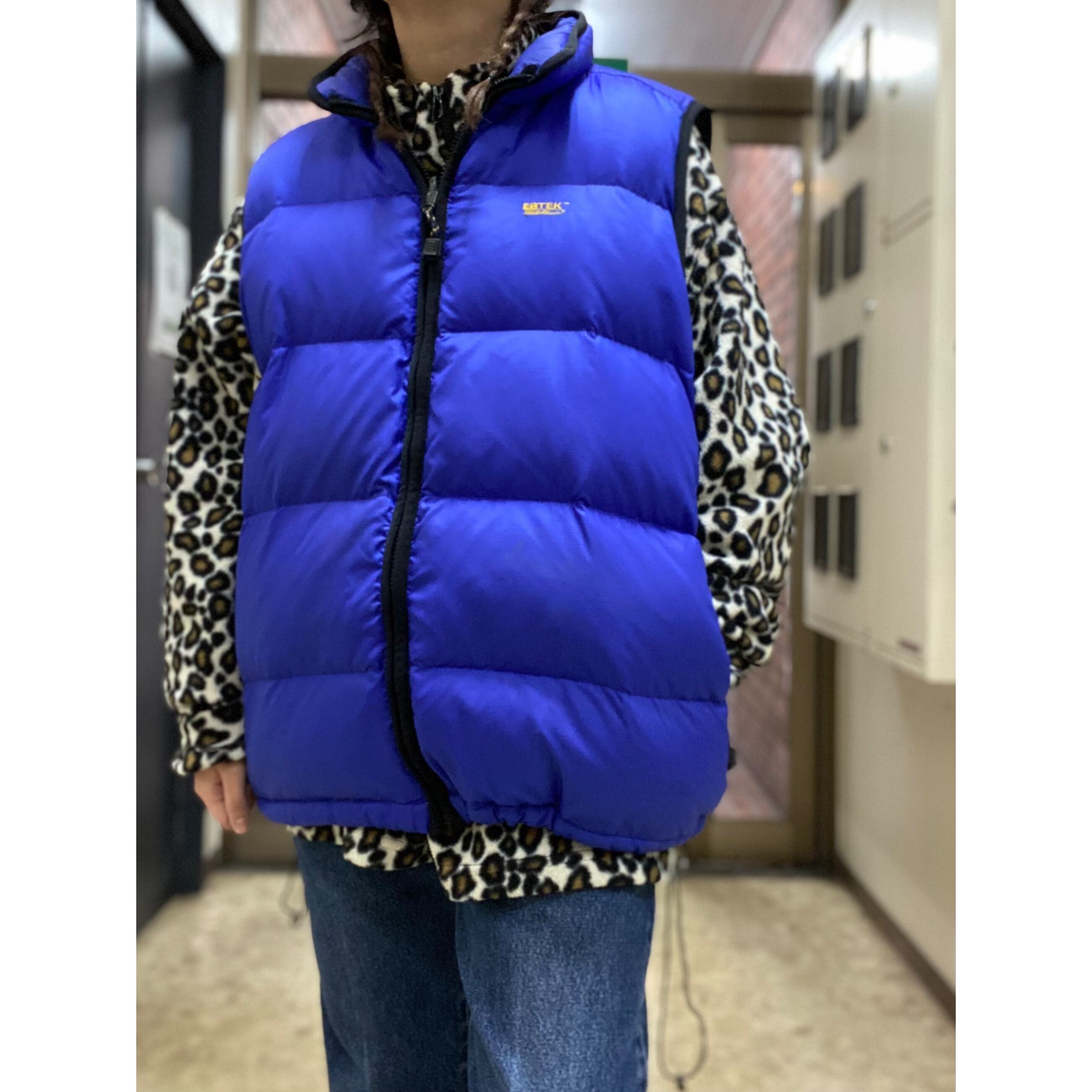 90s EDDIE BAUER エディーバウアー EBTEK ダウンベスト【L】ブルー