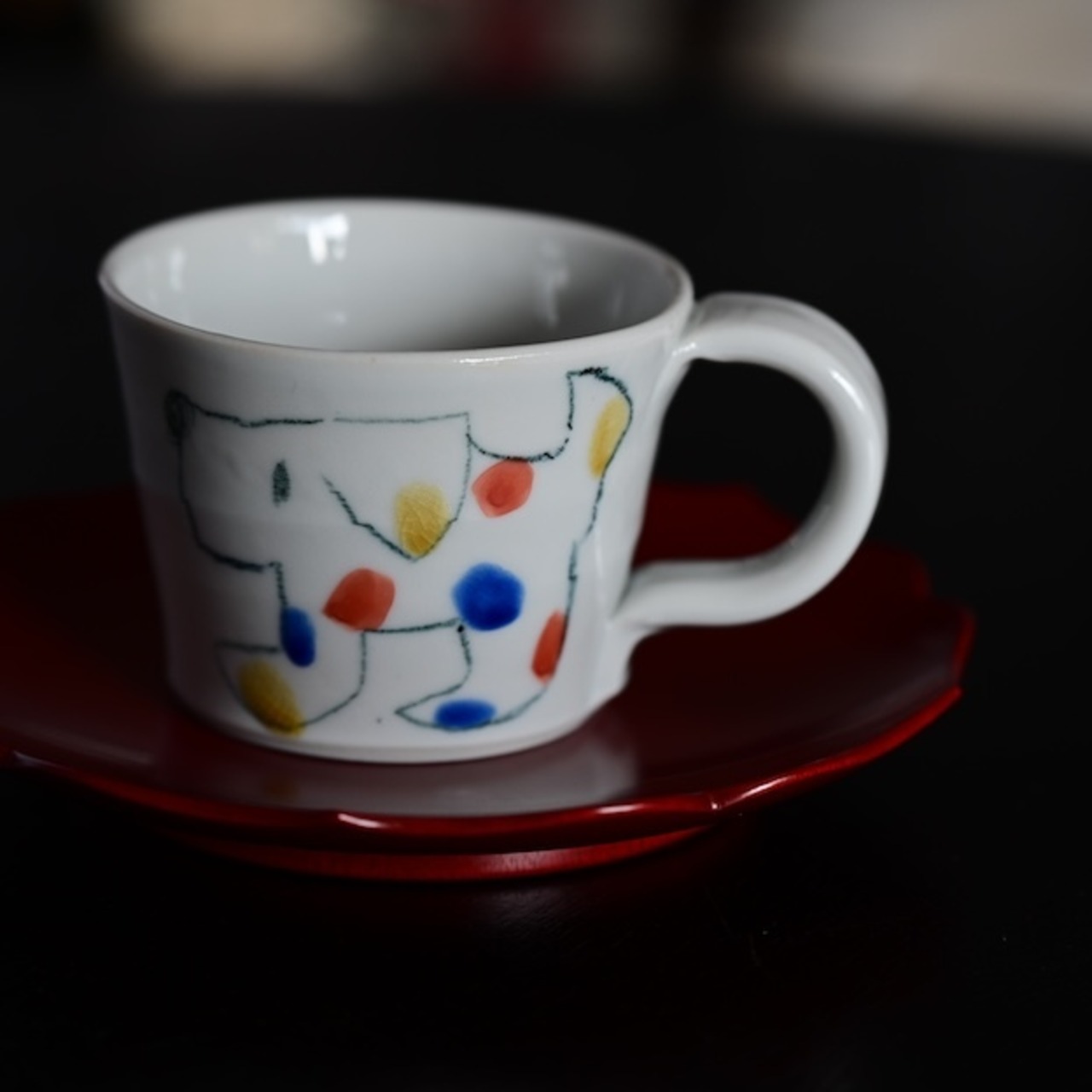 村田菜穂美作　ミニミニマグカップ　「水玉ビーグル」［2104130000683］