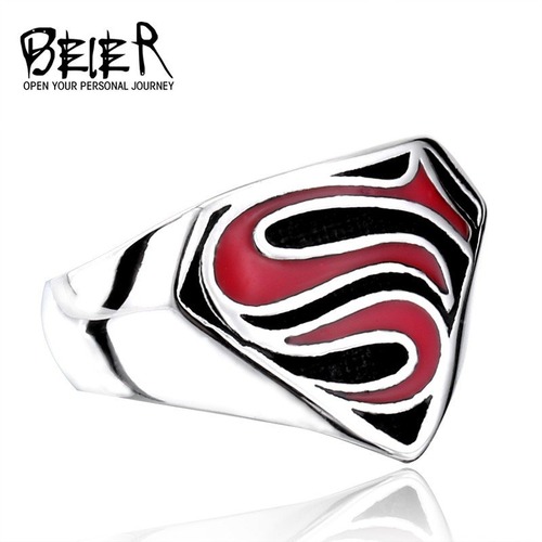 【送料無料】 メンズ リング 指輪 スーパーマン ロゴ ヒーロー ステンレス 映画 10000568