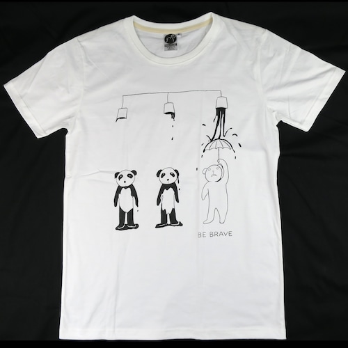 勇気を出さないとシロクマはパンダになれない？「パンダカラー」Tシャツ