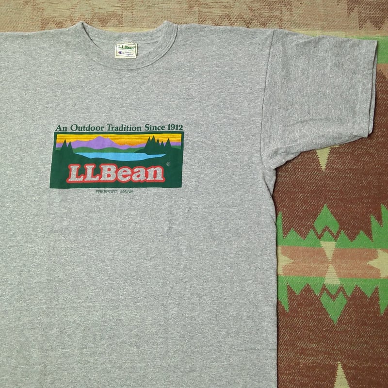 80s～ L.L.Bean Made by Champion 88/12 Gray Heather T-Shirt （L） DEAD-STOCK
