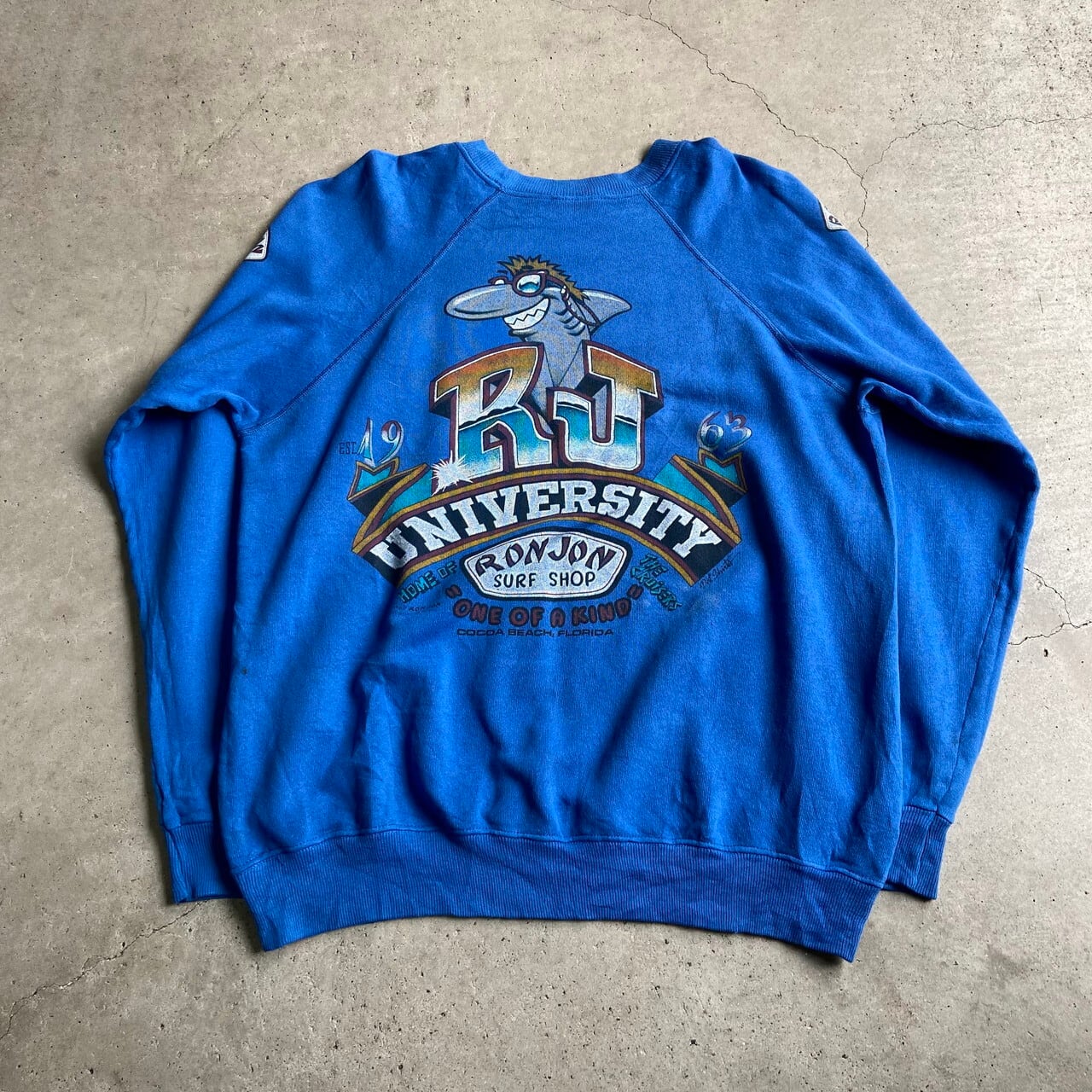 USA製 80年代 RON JON SURF SHOP ロンジョン バックプリント 袖 