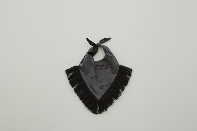 【23AW】eLfinFolk(エルフィンフォルク)Aurora tarina printed bib  charcoal(onesize) ビブ