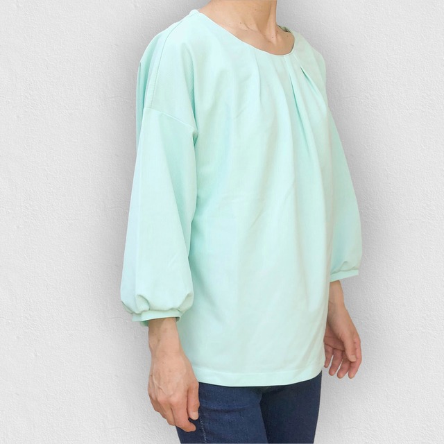 爽やかでシワになりにくい 襟タックブラウス｜ペパーミント｜画像5