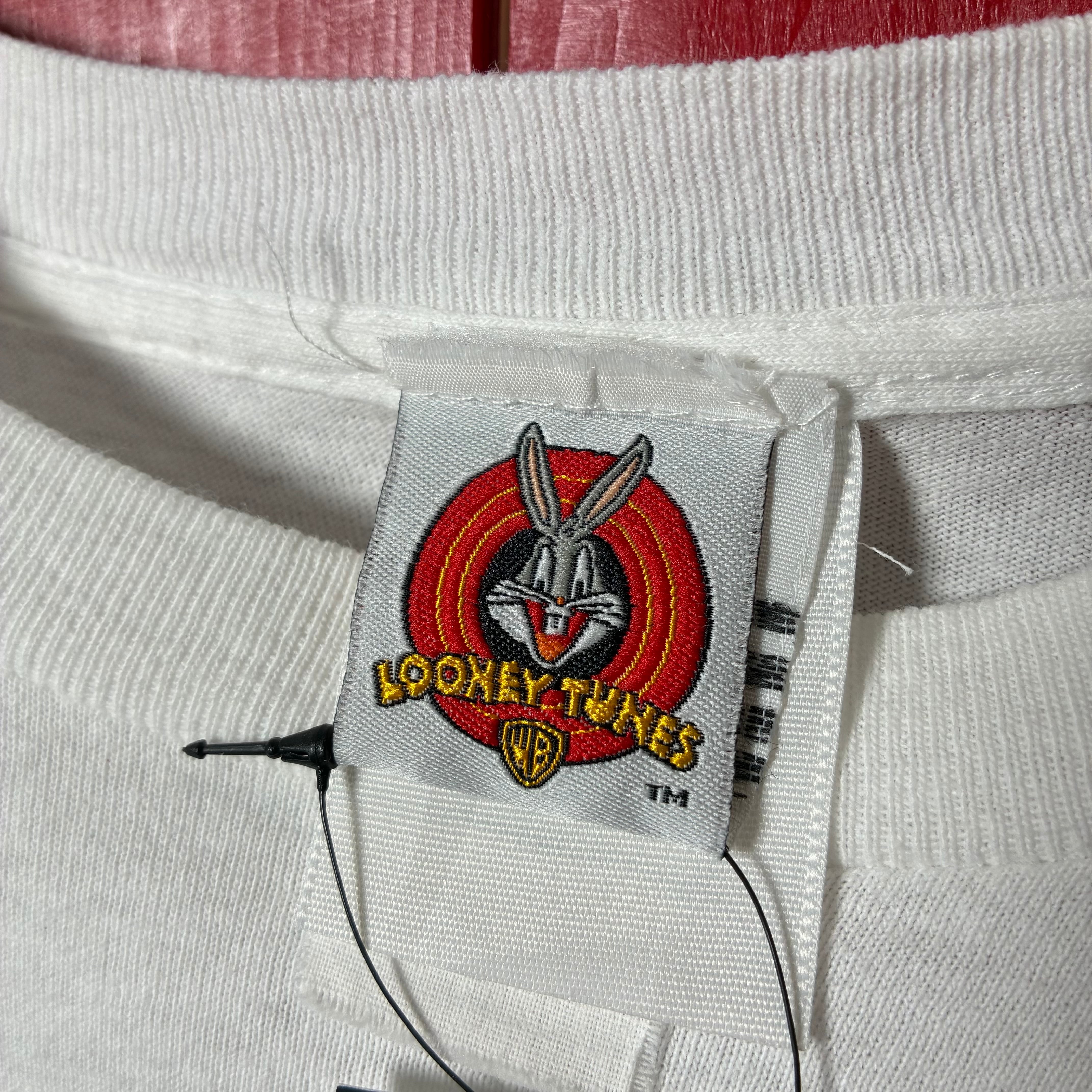 90s LOONEY TUNES タズマニアンデビル キャラクターTシャツ 白