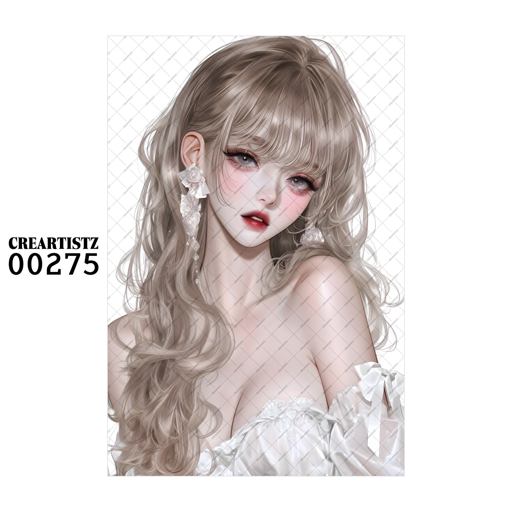 00275 ガール キュート オリジナル ペーパー/ステッカー 4枚セット CREARTISTZ