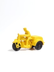 1950-60s police motorcycle toy【yellow】