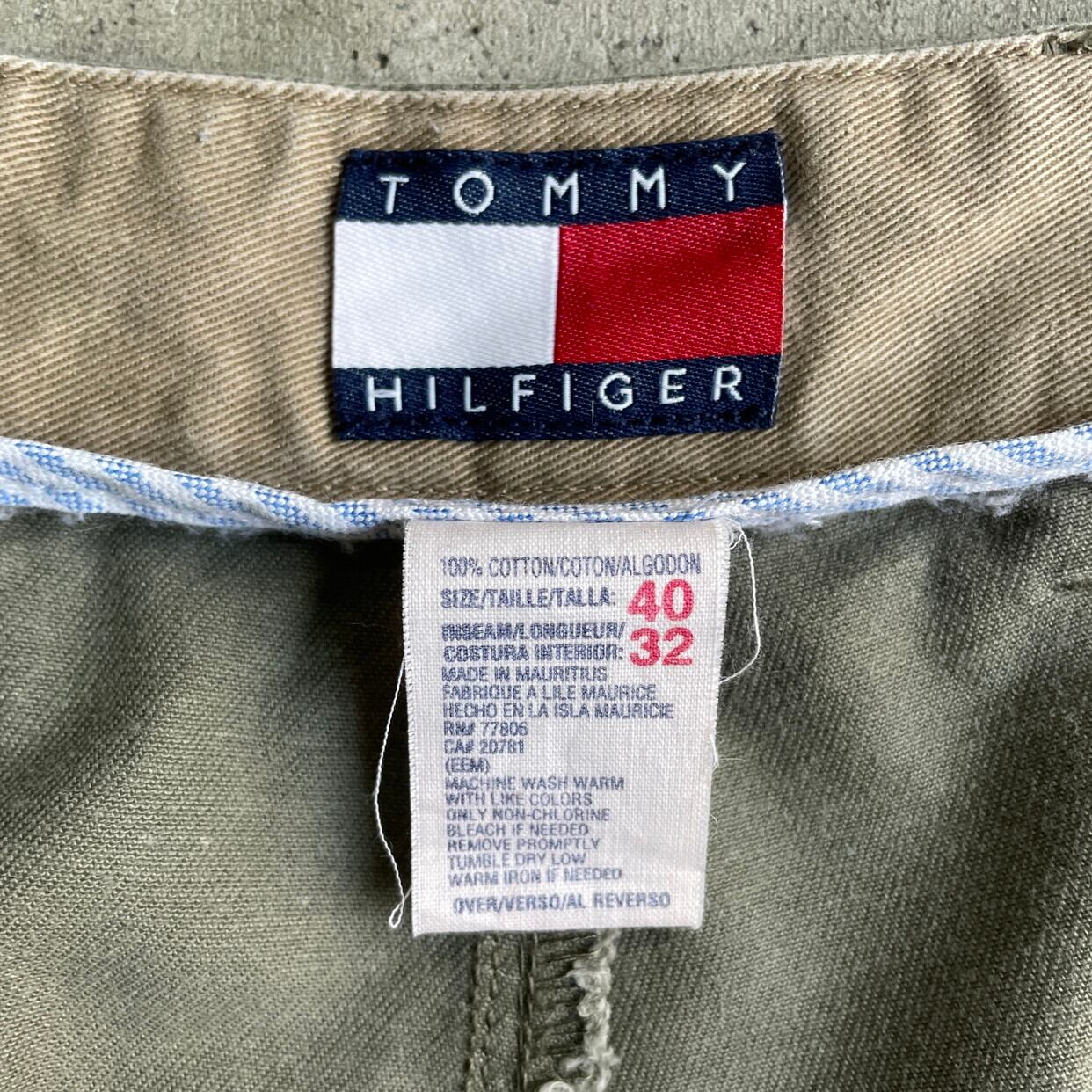 トミーヒルフィガー 2XL 40 メンズ ブラック パンツ USA 90s
